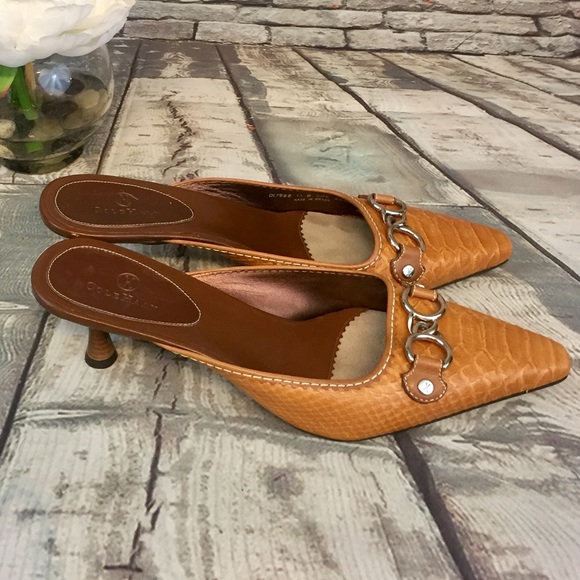 Cole Haan Brown Animal Print Slip on Kitten Heels - Picture 8 of 8